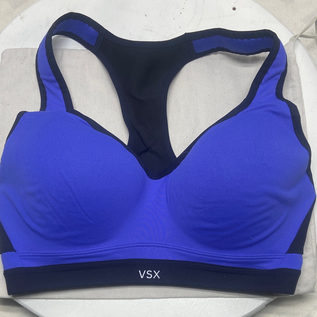 Vsx Royal Blue And Black Racerback High-Support Sports Bra